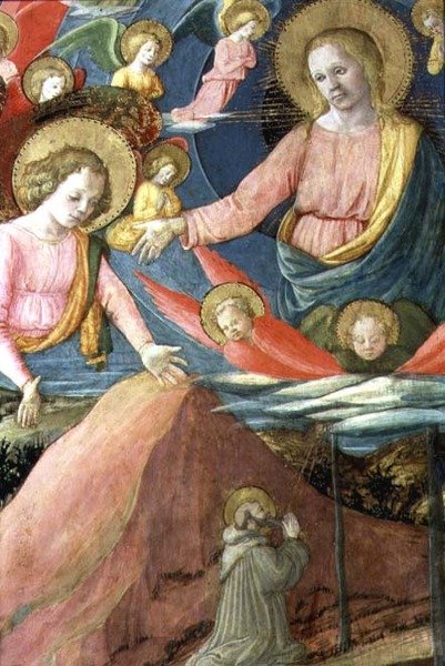 The Death of St. Jerome with Inghirami as a Donor (detail) by Fra Filippo Lippi