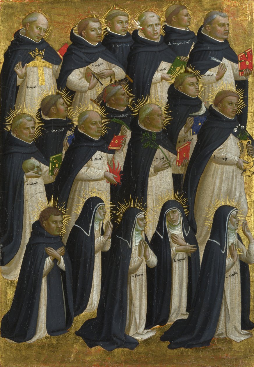 The Dominican Blessed Panel from Fiesole San Domenico Altarpiece, c1423-1424 by Fra Giovanni Angelico da Fiesole