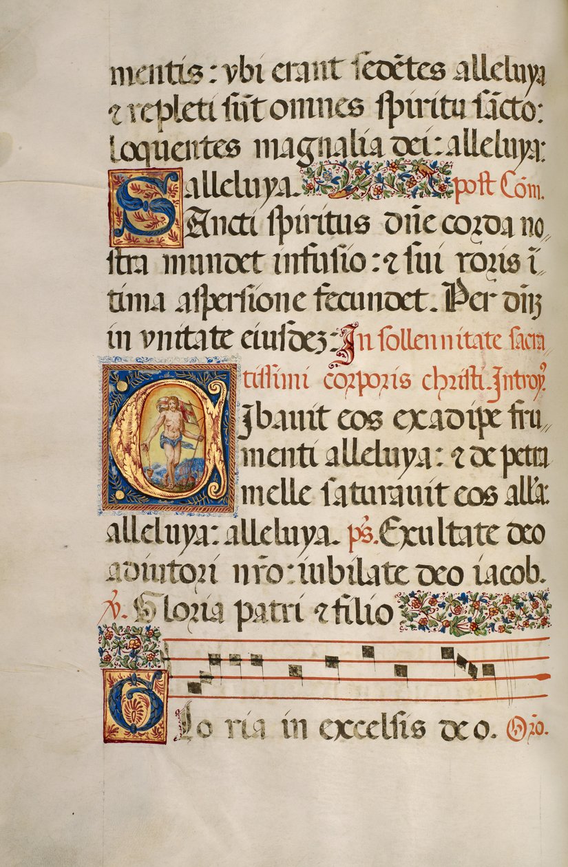 Initial C: The Resurrected Christ by Fra Vincentius a Fundis