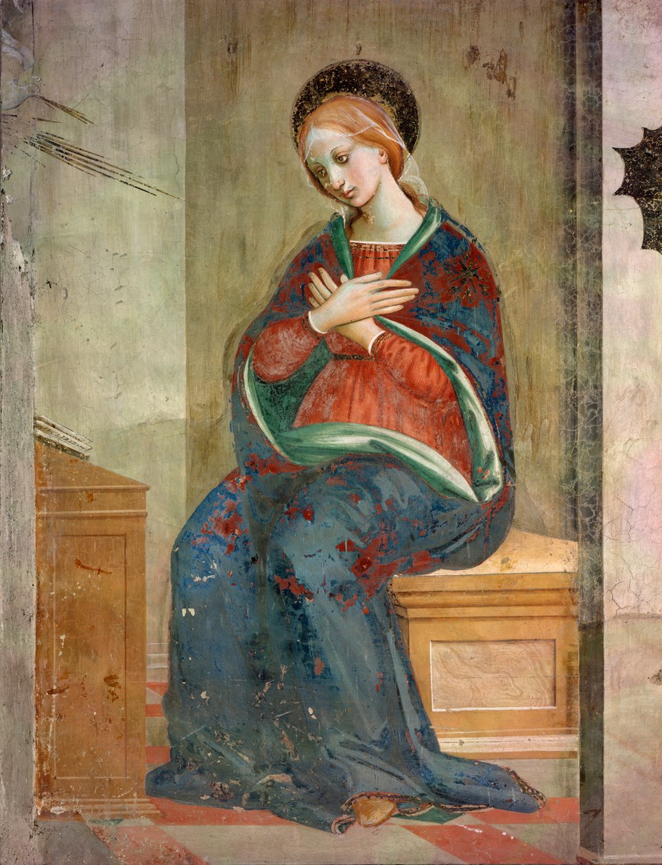 Annunciation (detail) by Fra da Pistoia Paolino