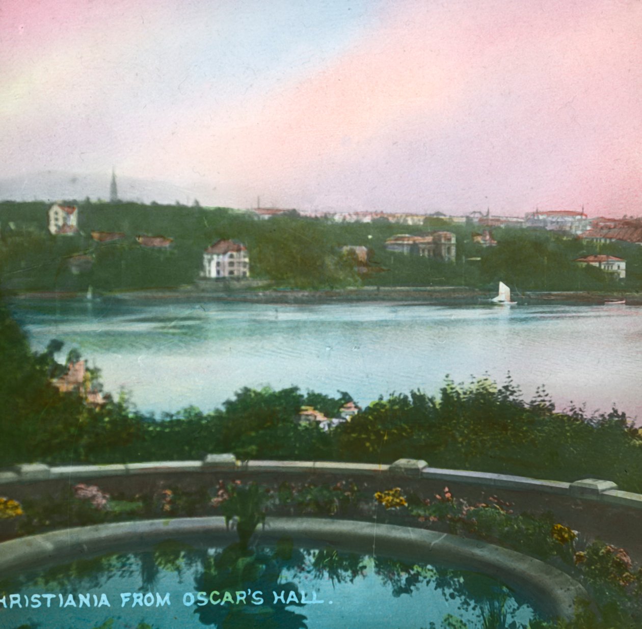 View from Oscarshall, Christiania, Oslo, Norway, late 19th-early 20th century by Fradelle and Young