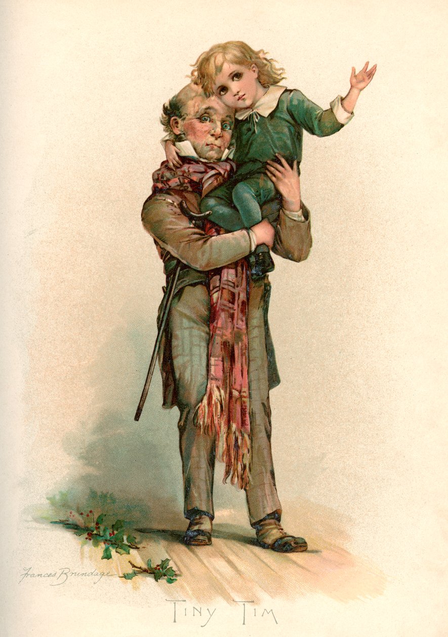 Bob Cratchit Carrying Tiny Tim by Frances Brundage
