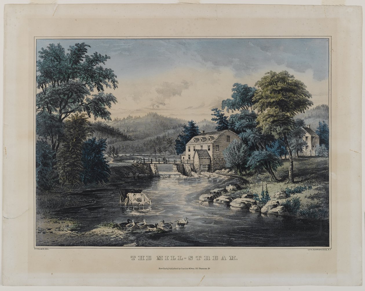 The Mill-Stream, published by Currier & Ives, New York by Frances Flora Bond Palmer