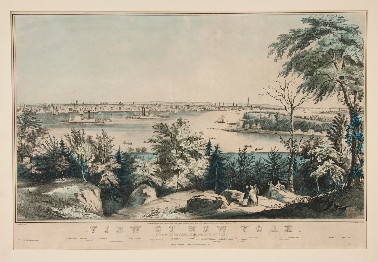 View of New York from Weehawken-North River by Frances Flora Bond Palmer