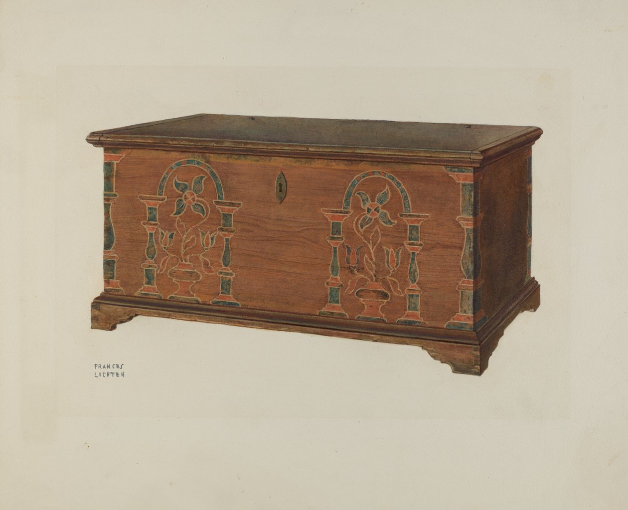 Pa. German Dower Chest by Frances Lichten