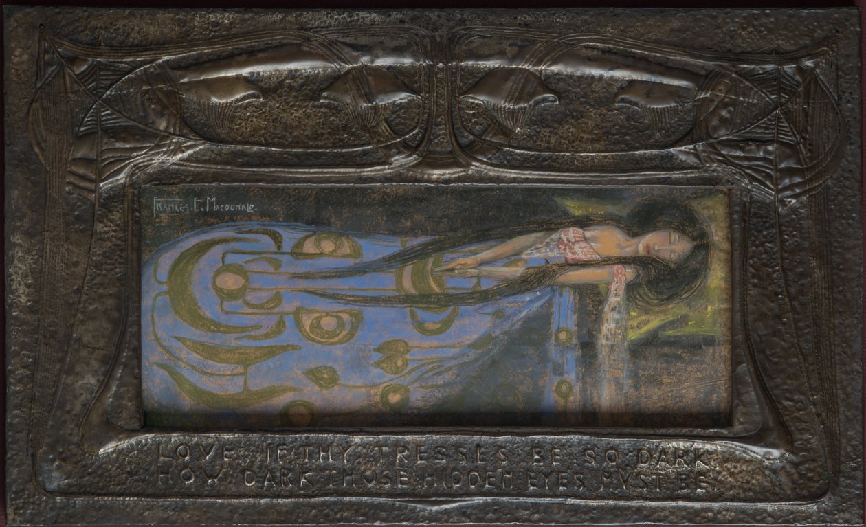 Love If Thy Tresses Be So Dark How Dark Those Hidden Eyes Must Be, circa 1896 by Frances Macdonald
