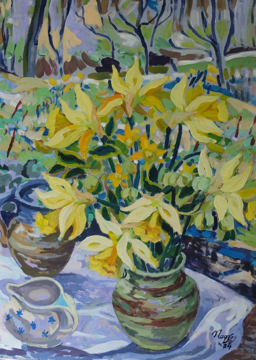 First Daffodils by Frances Naggs