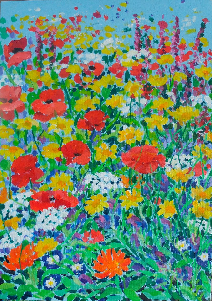 Wild Flower Meadow, 2024 by Frances Naggs