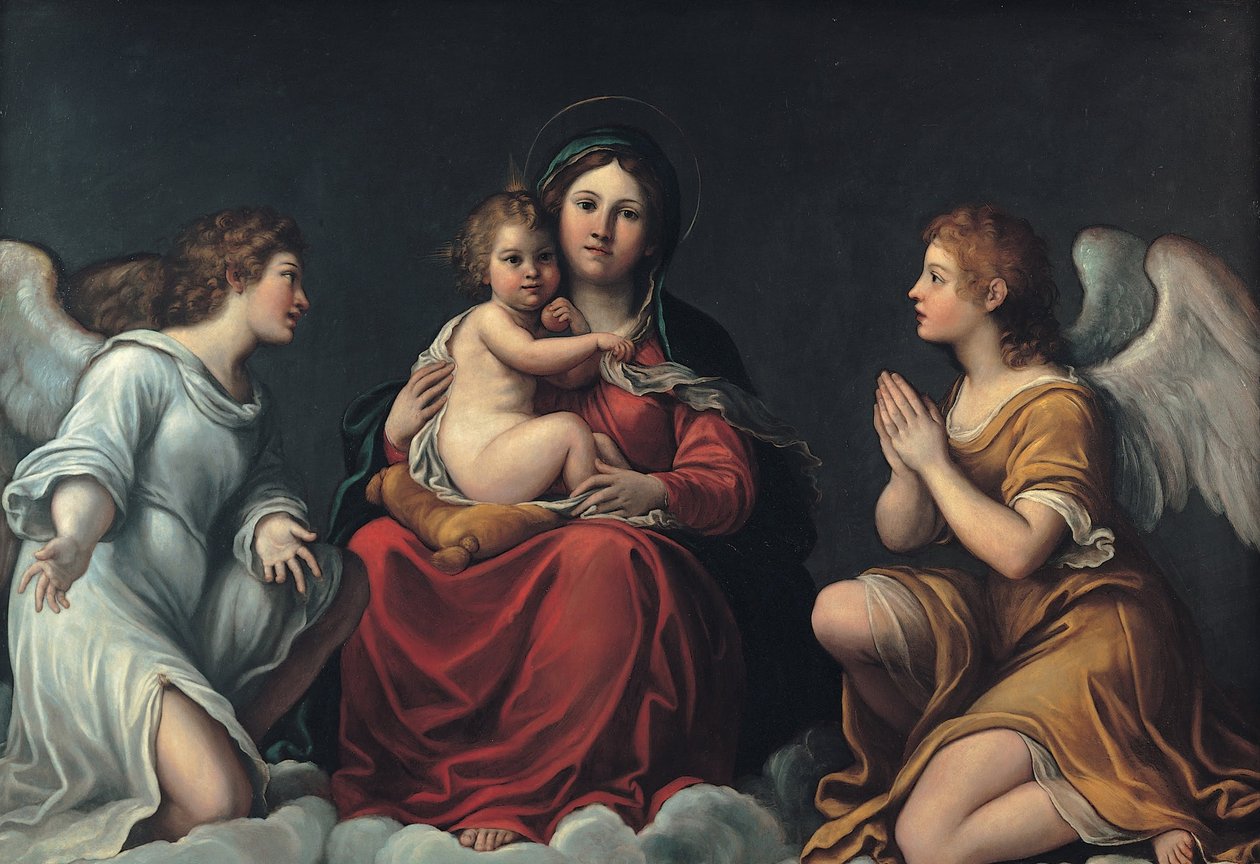 Madonna with the Child and Angels by Francesco Albani
