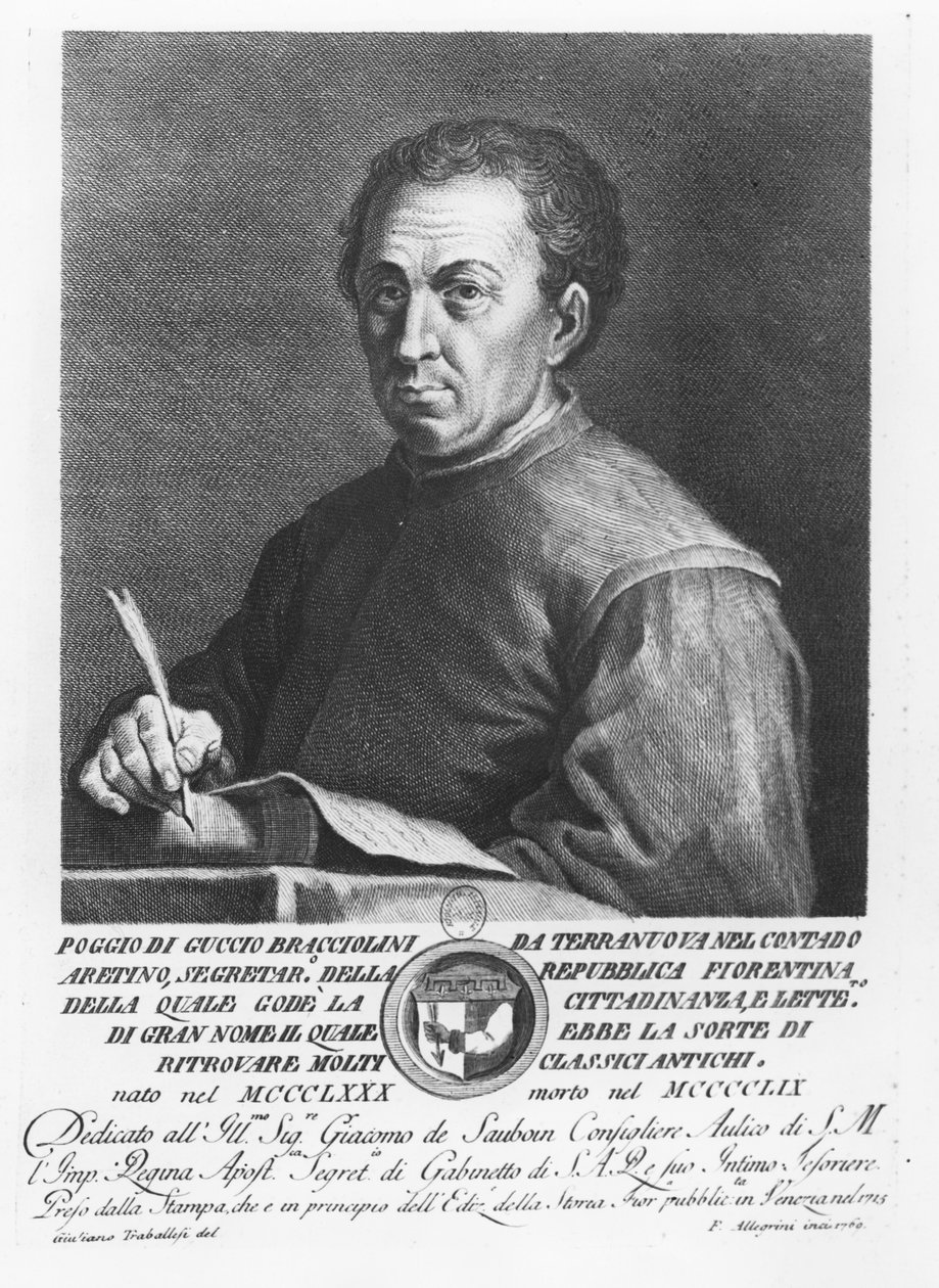 Portrait of Poggio Bracciolini by Francesco Allegrini