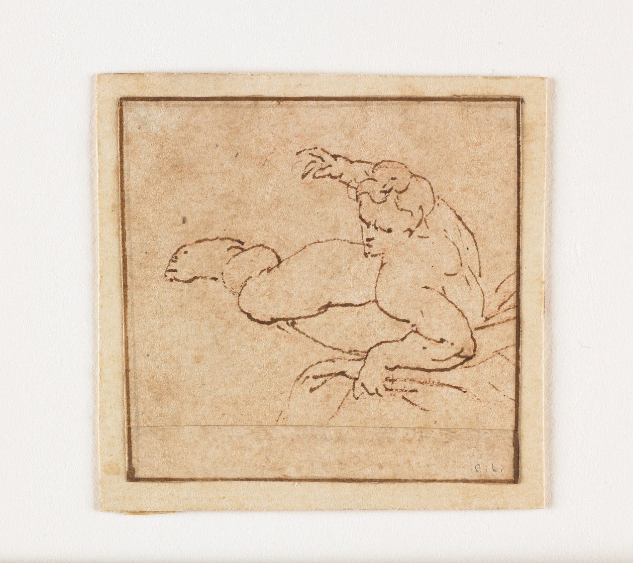 Study of a Reclining Male Figure by Francesco Allegrini