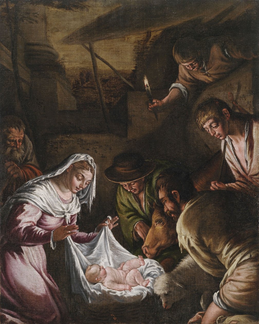 Adoration by the Shepherds by Francesco Bassano the Younger
