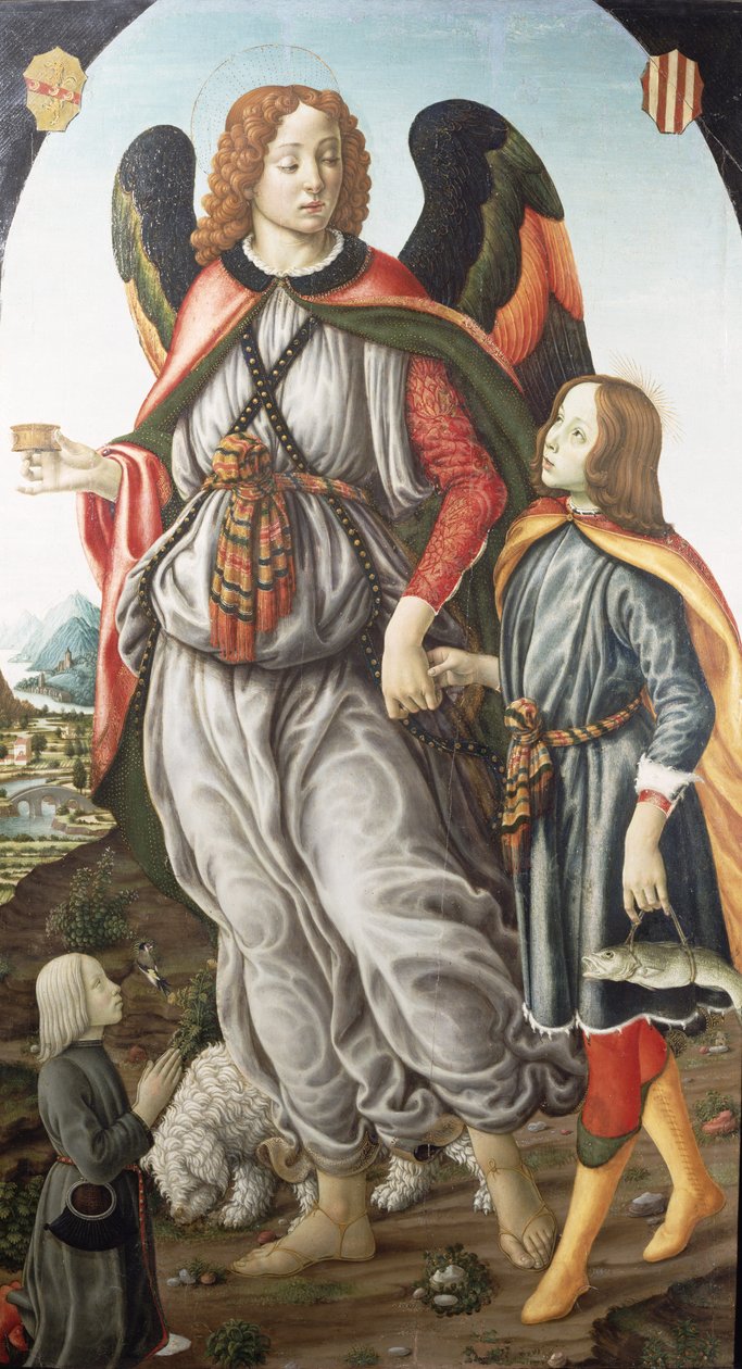 Tobias and the Archangel Raphael by Francesco Botticini