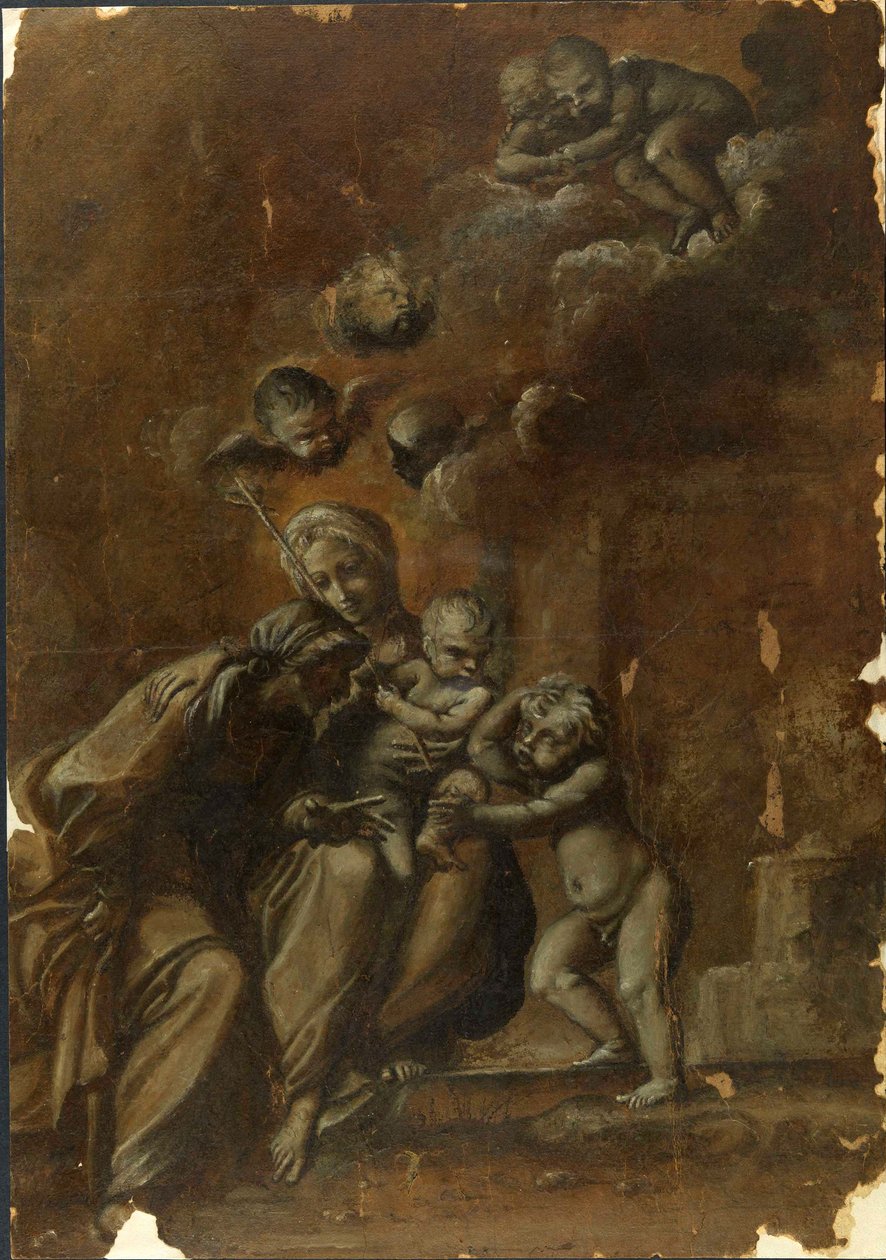 The Virgin and Child with St. John and St. Anne by Francesco Brizio