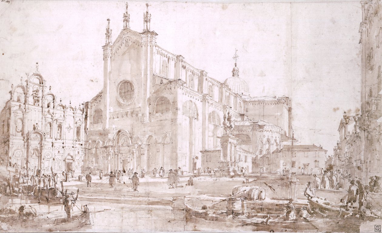 Campo San Zanipolo in Venice by Francesco Guardi