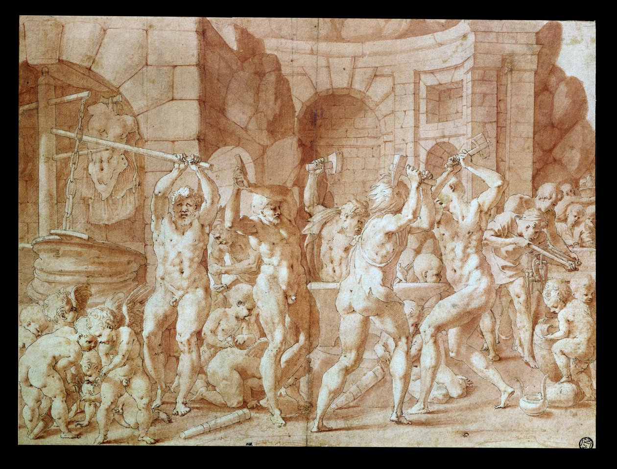 Cyclops in the Forge of Vulcan by Francesco Primaticcio