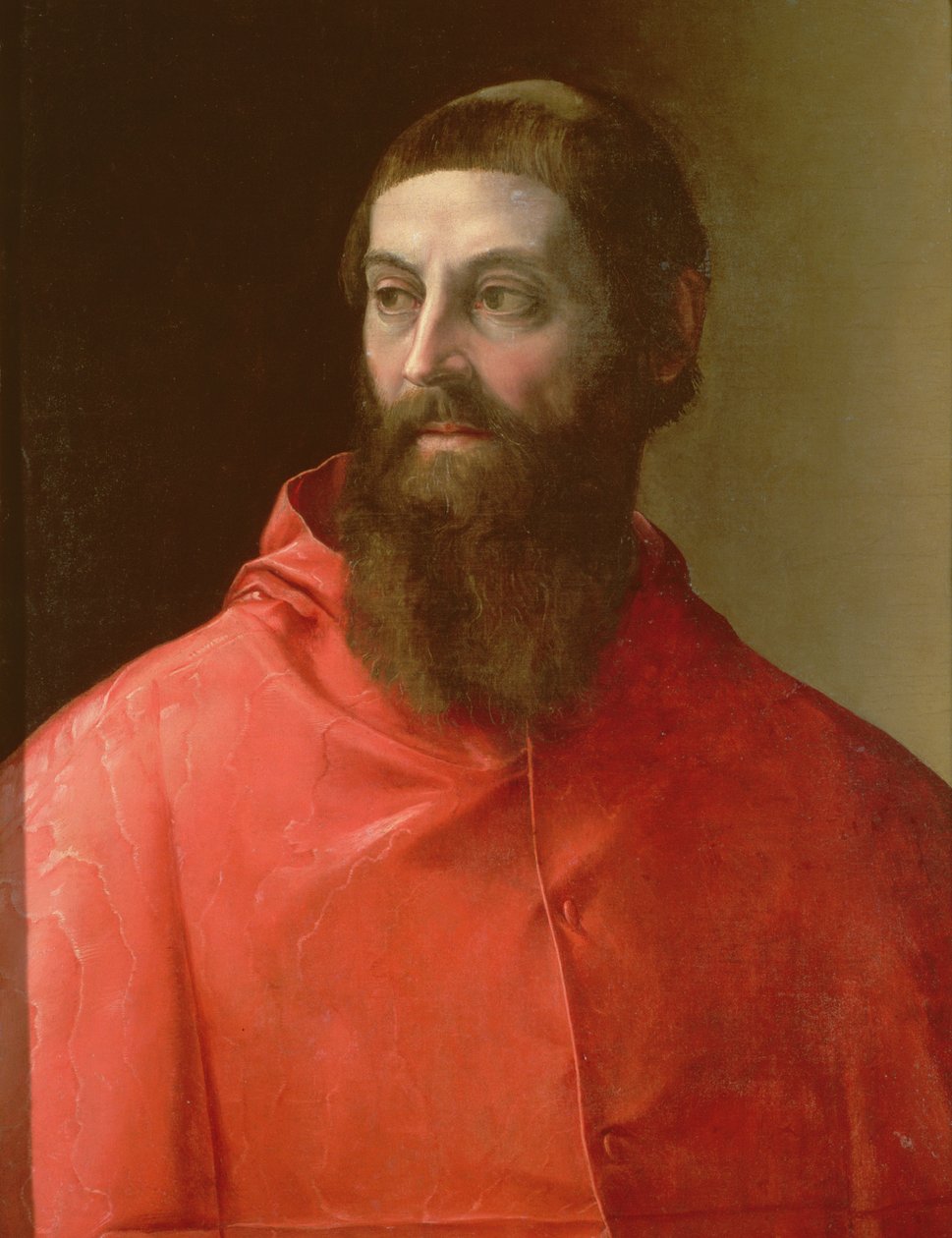 Cardinal Rudolfo Pio, Bishop of Faenza by Francesco de Rossi Salviati Cecchino