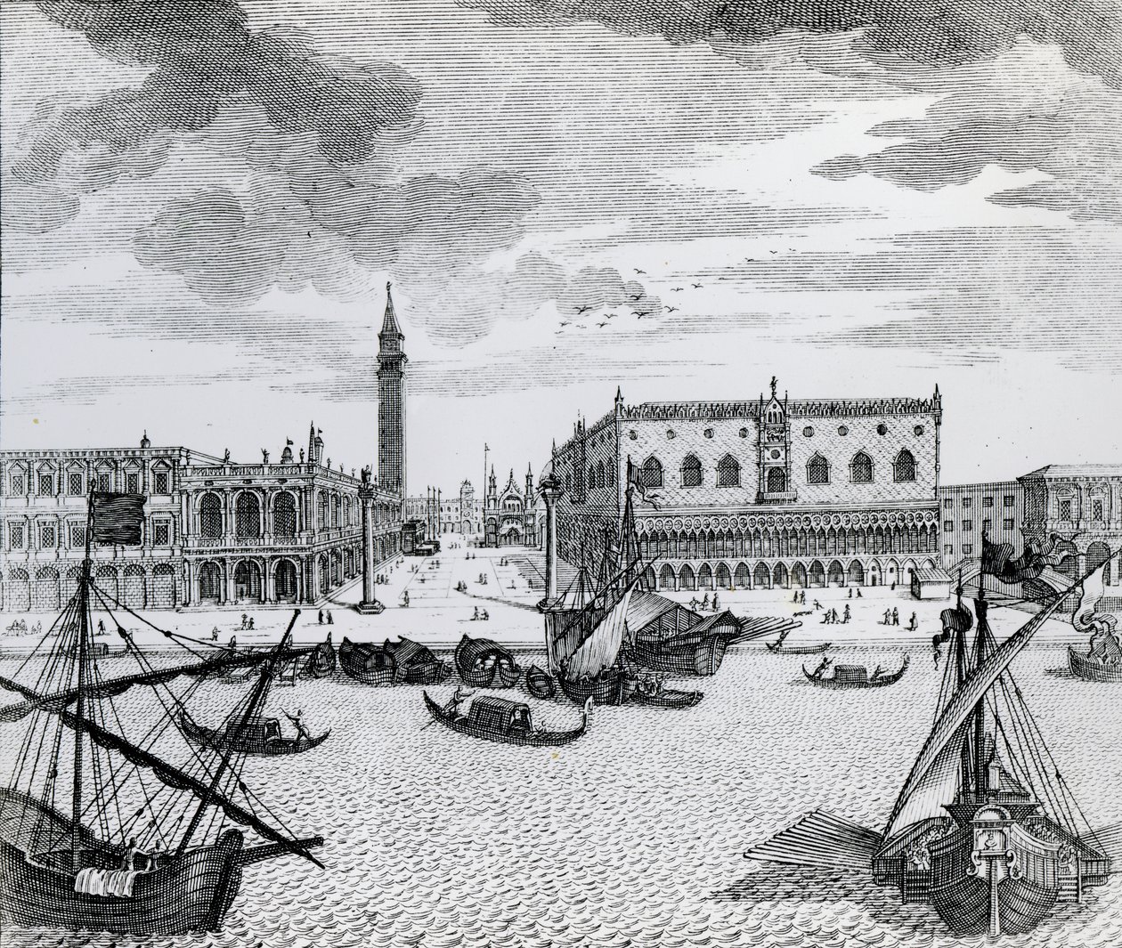 View of Piazza San Marco from the Bacino, Venice by Francesco Zucchi