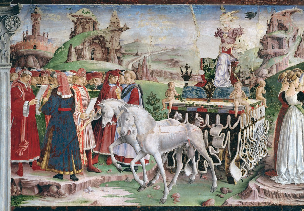 The Triumph of Minerva: March, from the Room of the Months (detail) by Francesco del Cossa