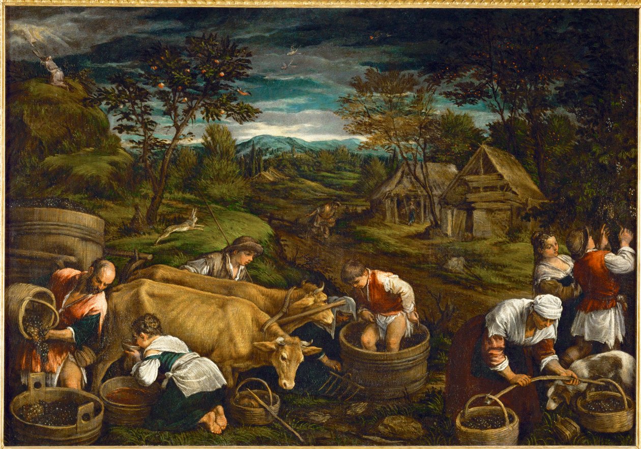 Autumn - Moses Receives the Tablets of Law by Francesco (1549-92) Bassano