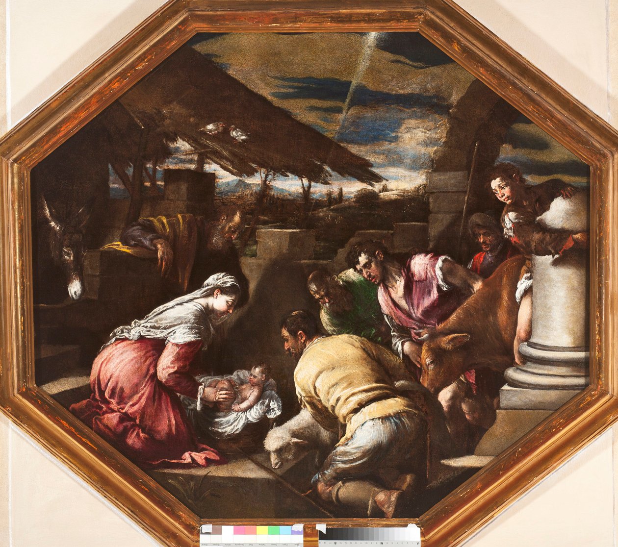 Adoration of the Shepherds by Francesco Bassano by Francesco Bassano