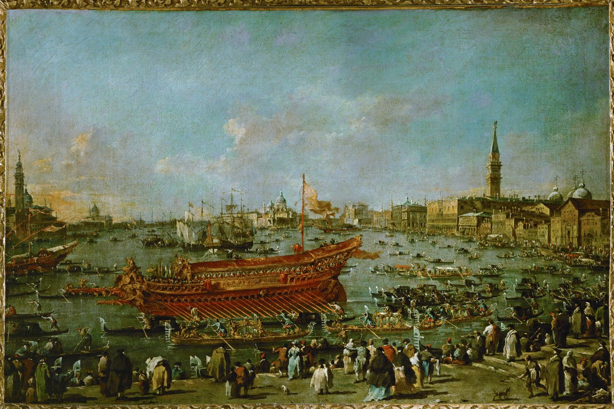 Departure of the Buccintoro towards the Lido by Francesco (circle of) Guardi