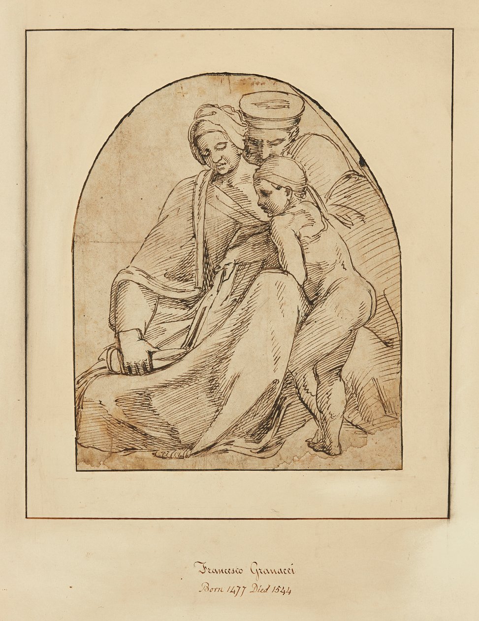 A Family Group Reading by Francesco (manner of) Granacci