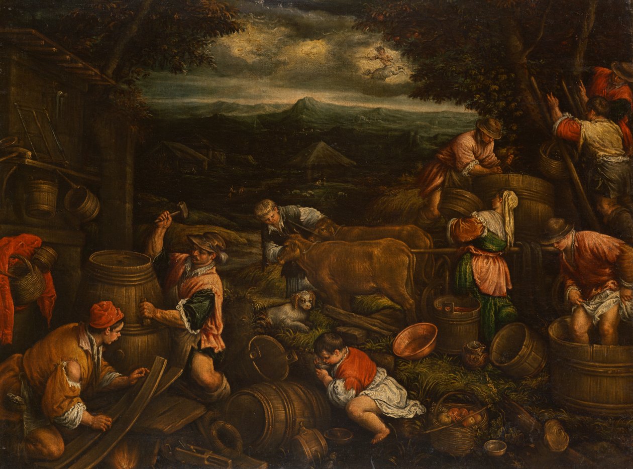 Autumn Harvest (Grape-picking), 1585-90 by Francesco Bassano