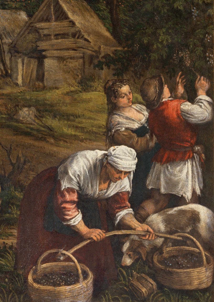 Harvest (Moses Receives the Ten Commandments) (detail) by Francesco Bassano