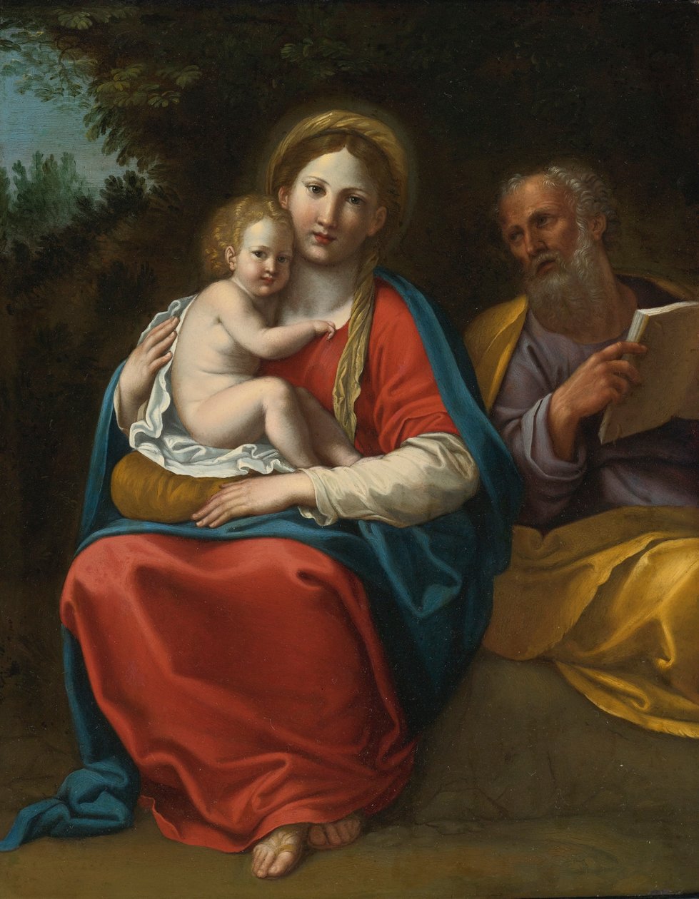 The Holy Family in a Landscape by Francesco Albani