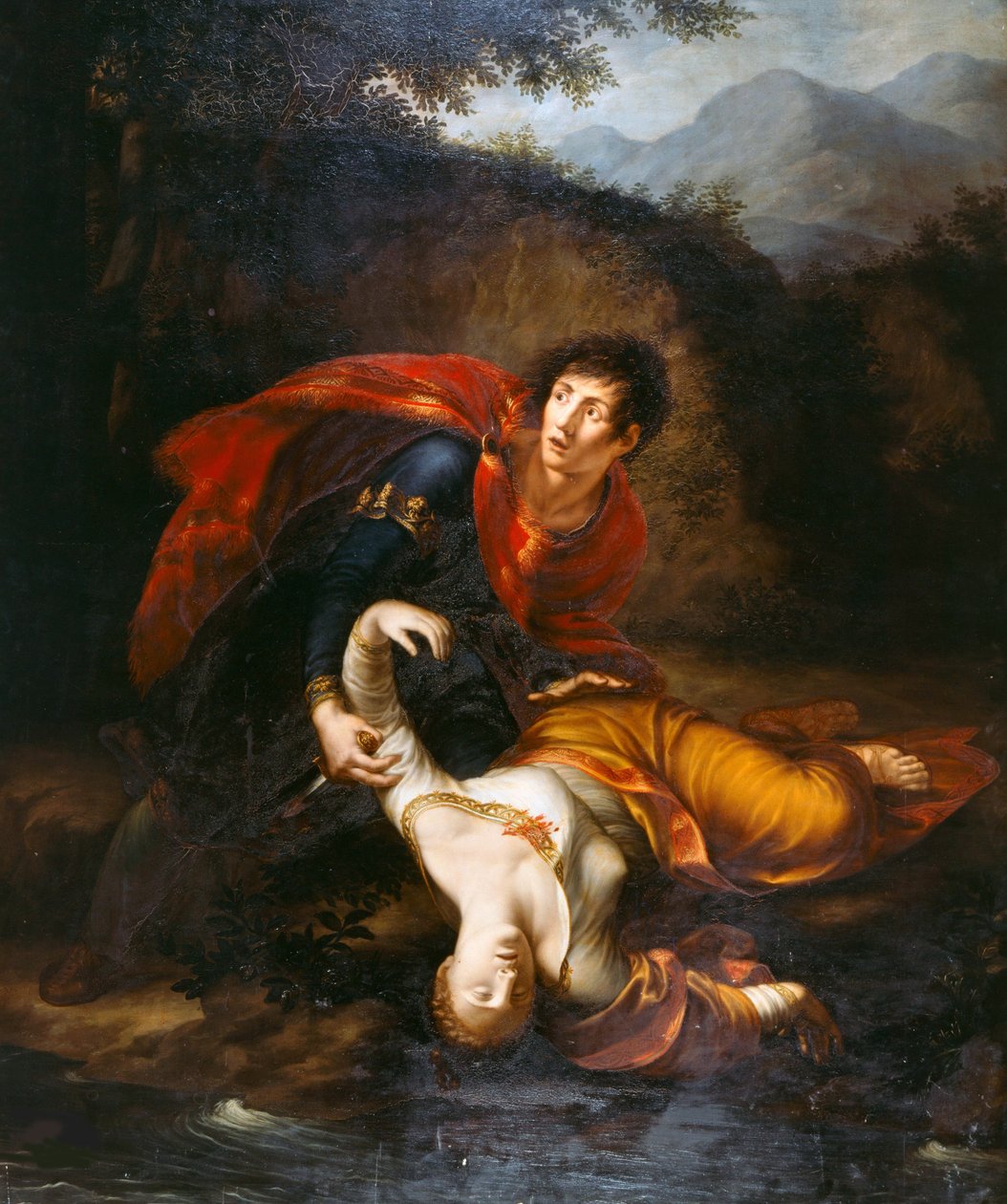 Rhadamistus flinging Zenobia injured into the River Araxes by Francesco Alberi