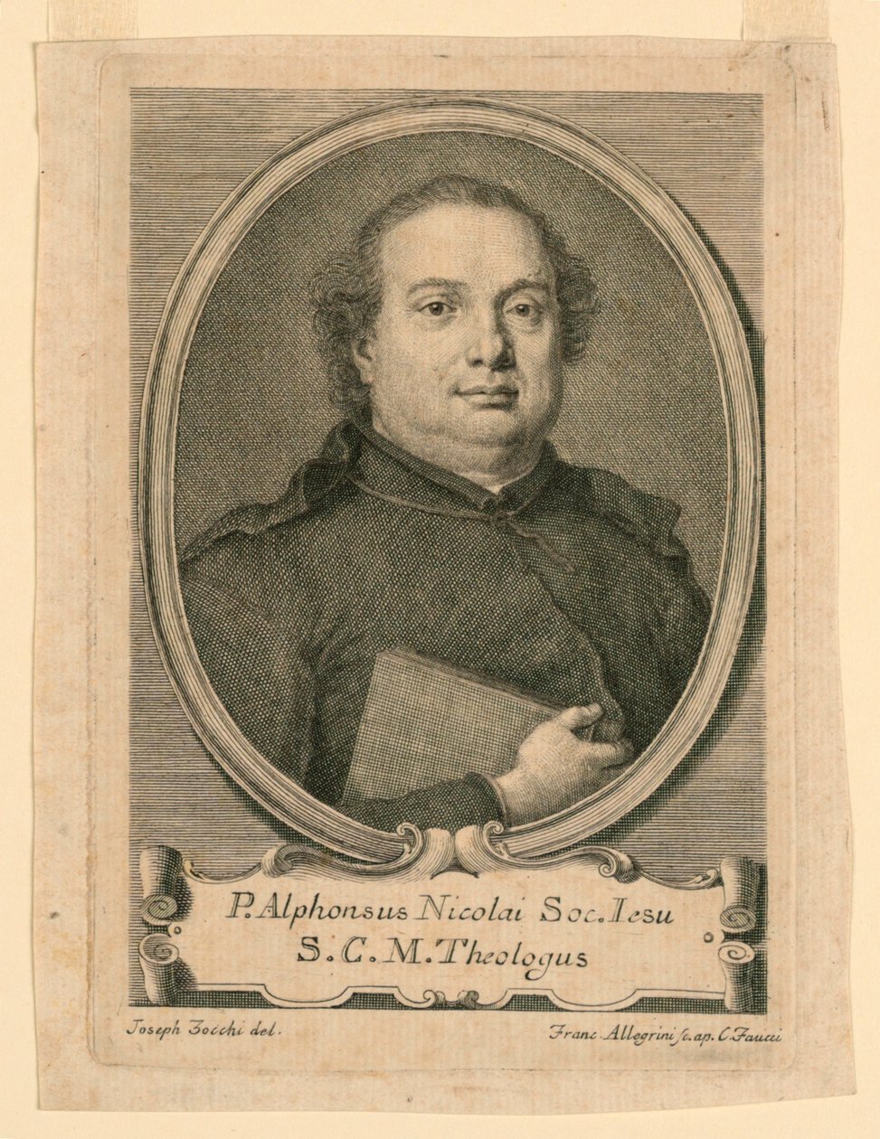 Portrait of P. Alphonsus Nicolai of Society of Jesus by Francesco Allegrini