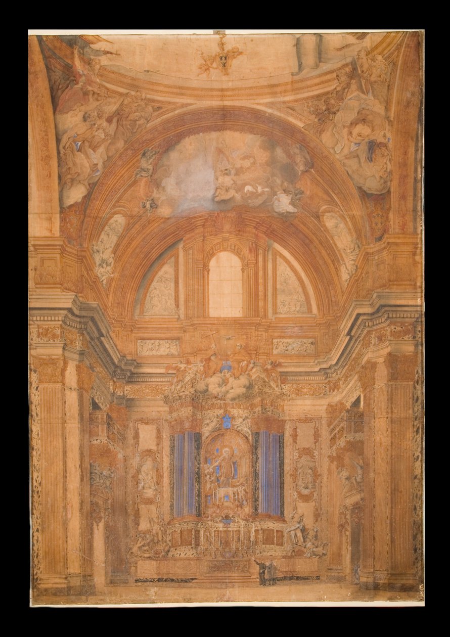 View of the Interior of the Gesu, Rome by Francesco Bartoli