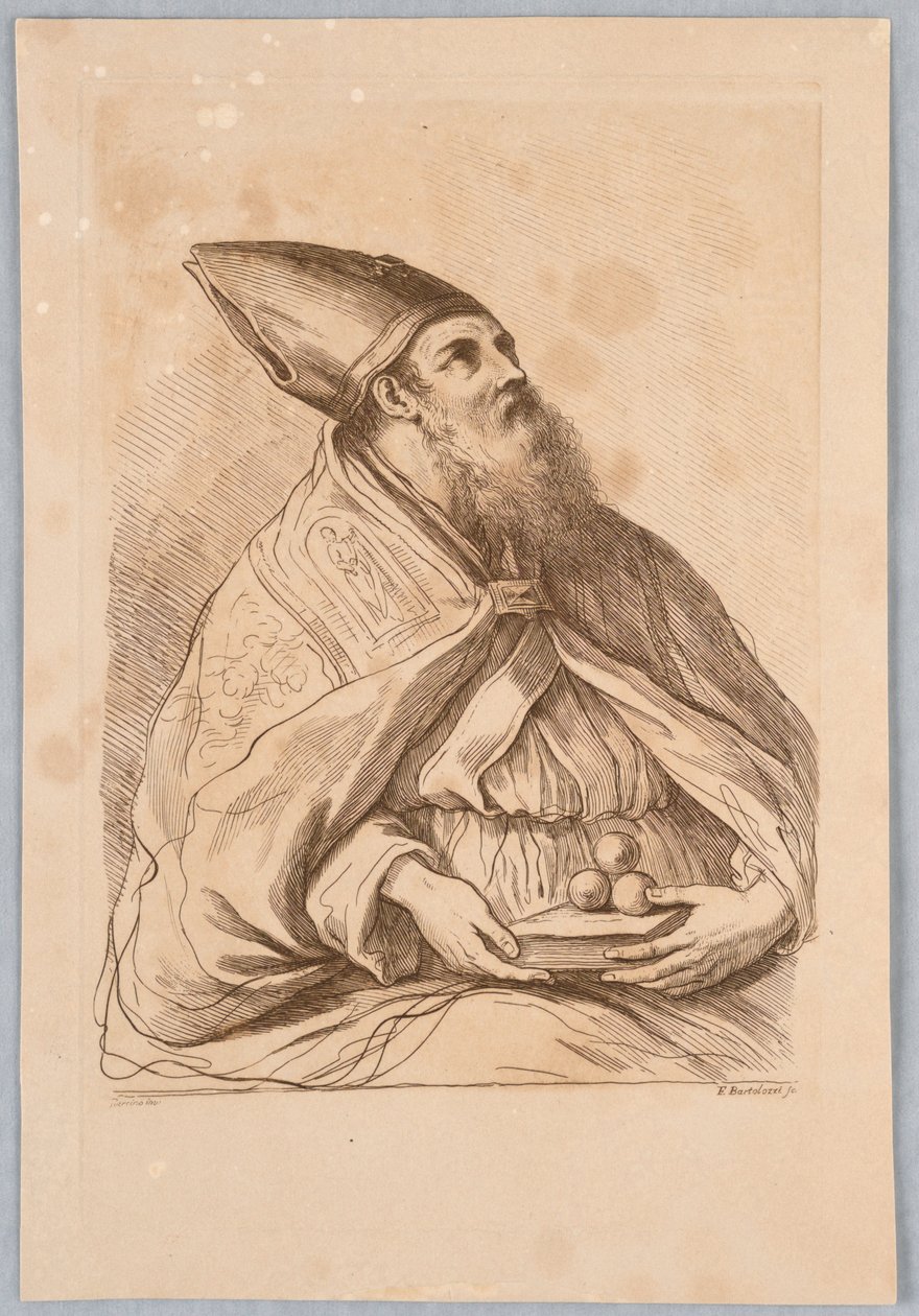 A Pope with a Book by Francesco Bartolozzi