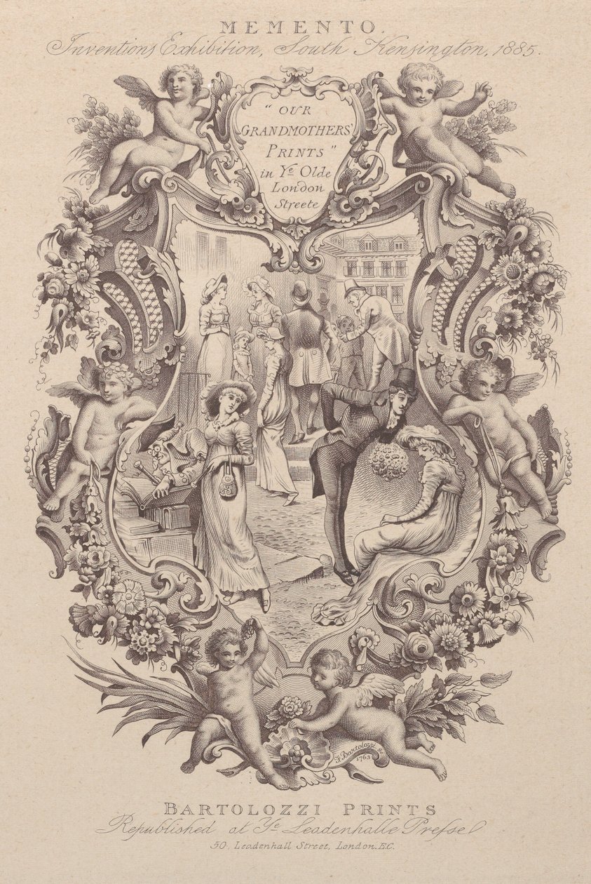 Advertisement for Memento, Inventions Exhibition, South Kensington by Francesco Bartolozzi