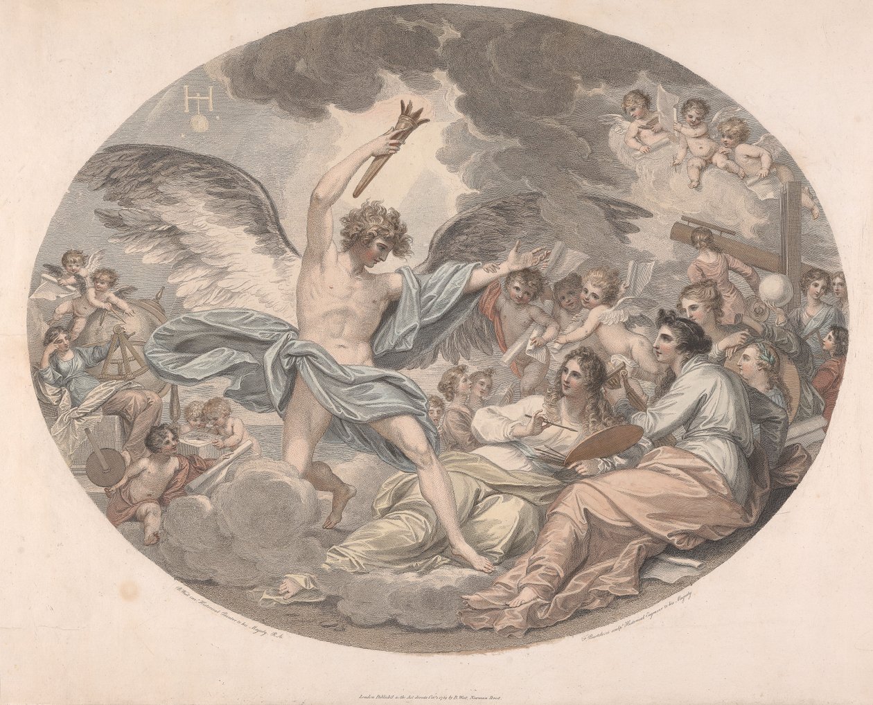 Apollo and the Muses by Francesco Bartolozzi
