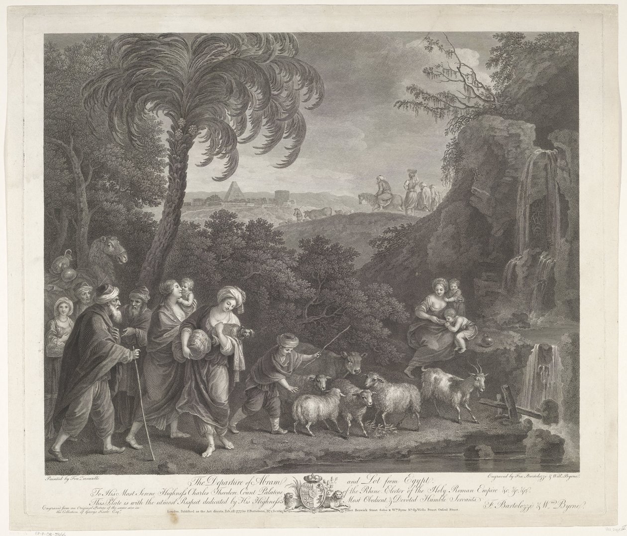The Departure of Abraham and Lot from Egypt by Francesco Bartolozzi