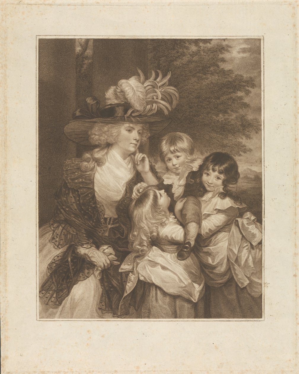 Lady Smith and Her Children: George Henry, Louisa, and Charlotte by Francesco Bartolozzi