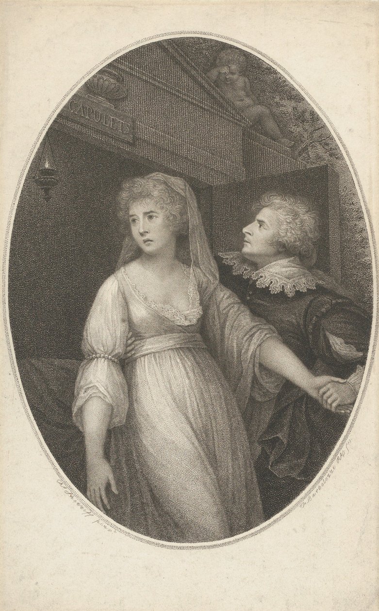 Mr. Dimond and Miss Wallis in the Characters of Romeo and Juliet by Francesco Bartolozzi