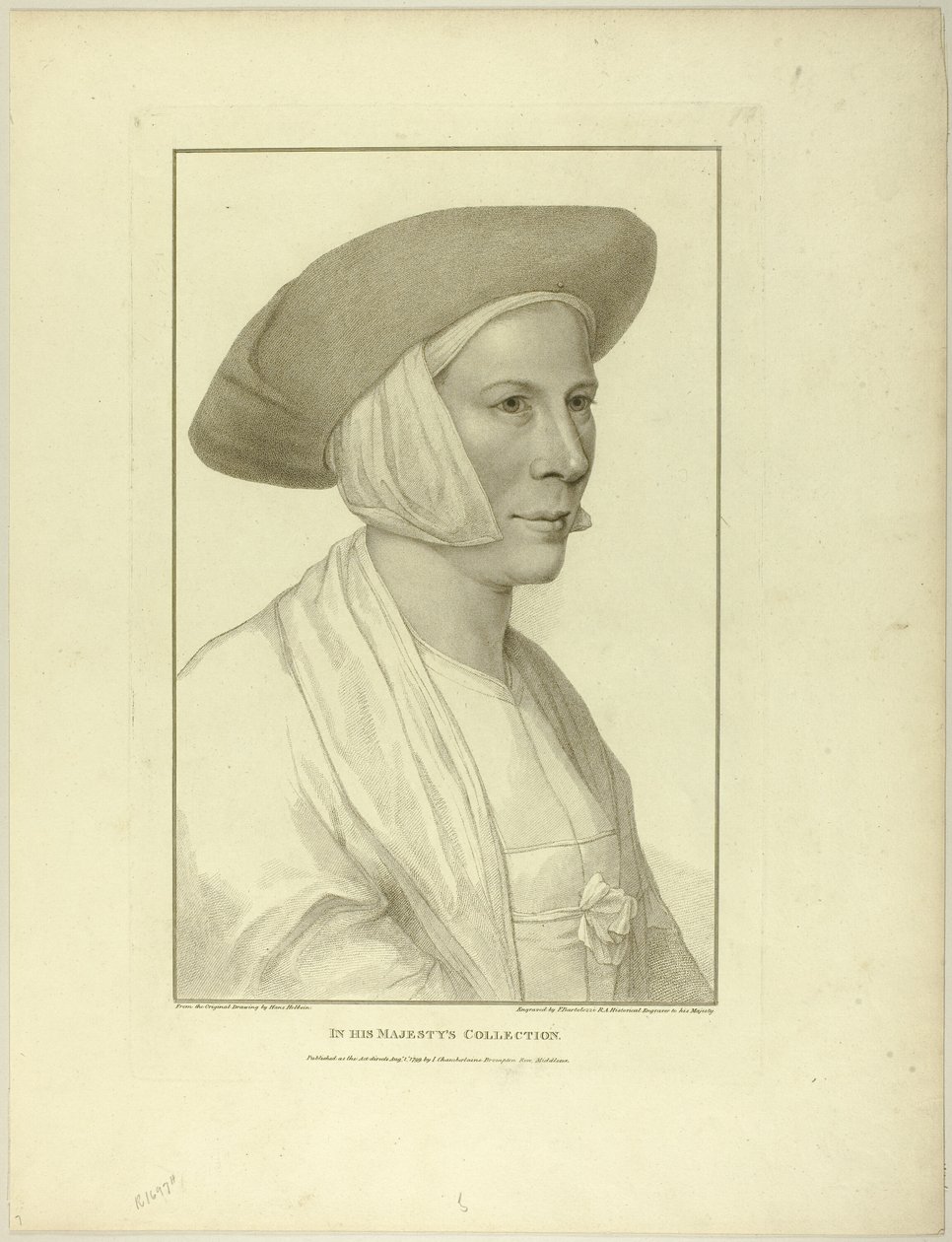 Portrait of a Peasant Woman by Francesco Bartolozzi