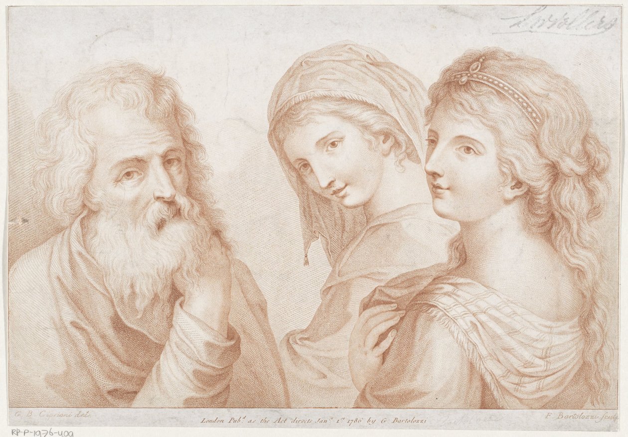 Two Young Women and an Old Man (series title: Cipriani