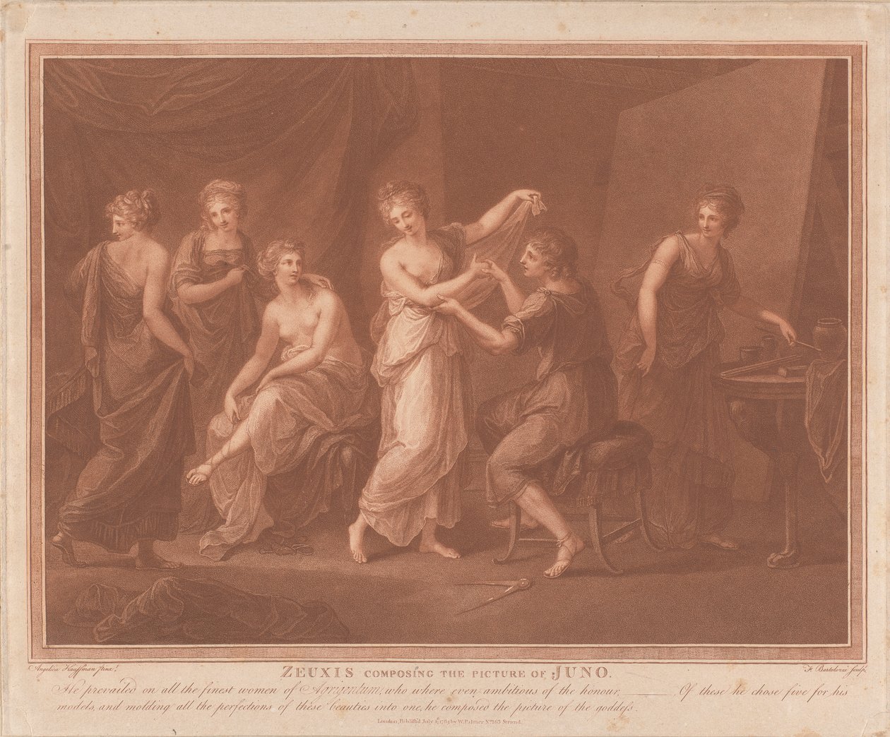 Zeuxis Composing the Picture of Juno by Francesco Bartolozzi