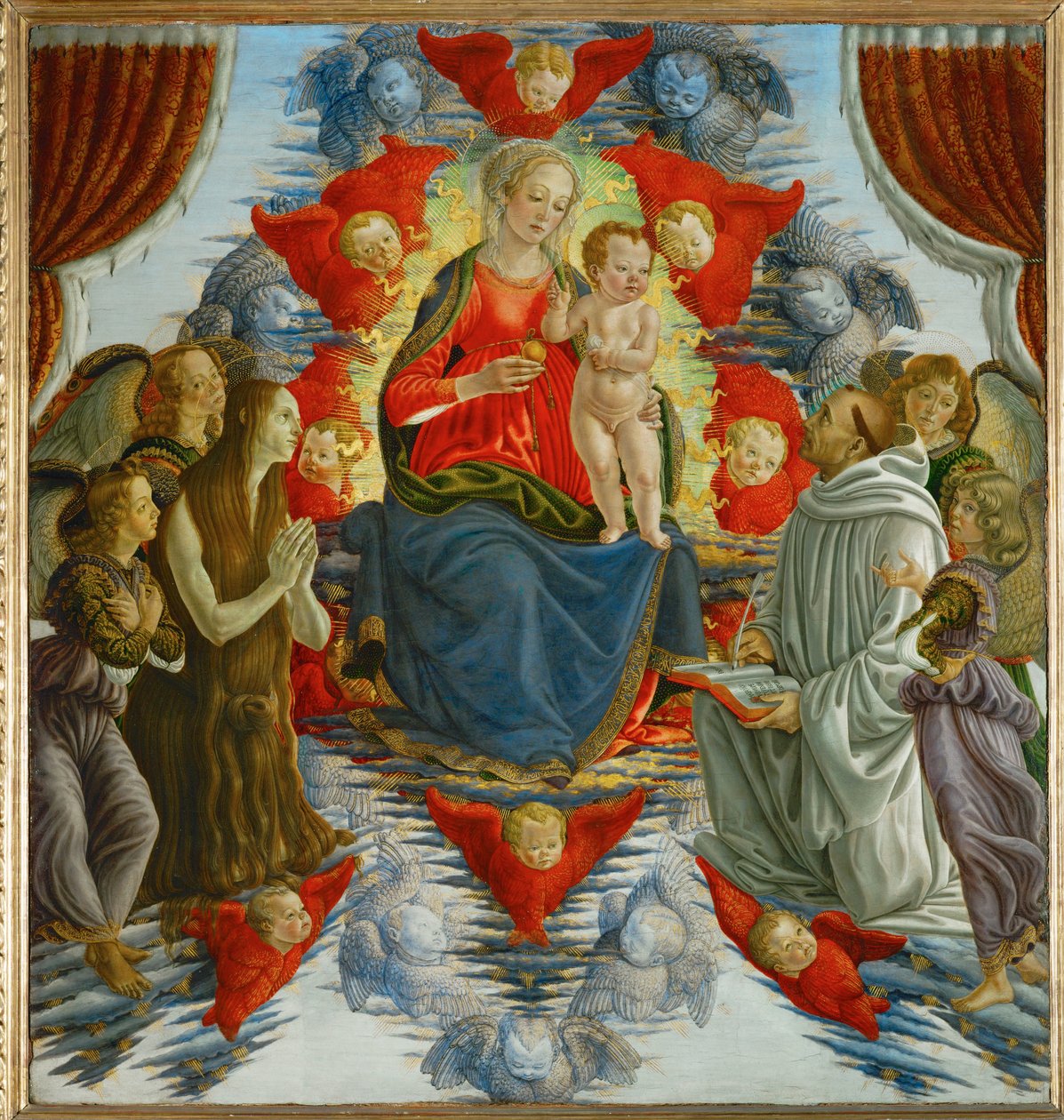 Madonna and Child Among Angels by Francesco Botticini