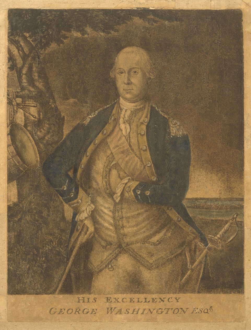 His Excellency, George Washington Esqr., c. 1776 by Francesco Fergola