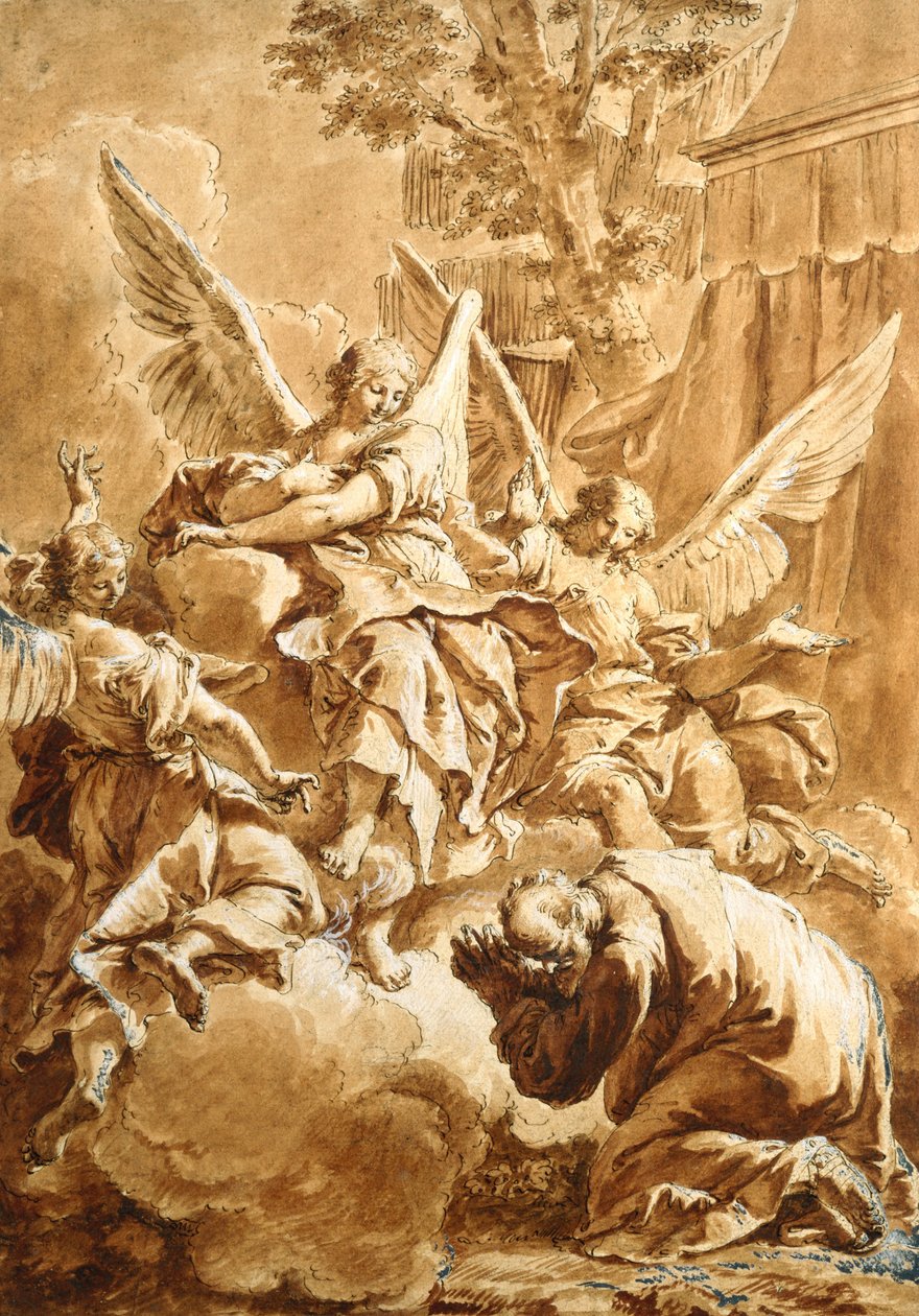 Abraham and the Three Angels by Francesco Fontebasso