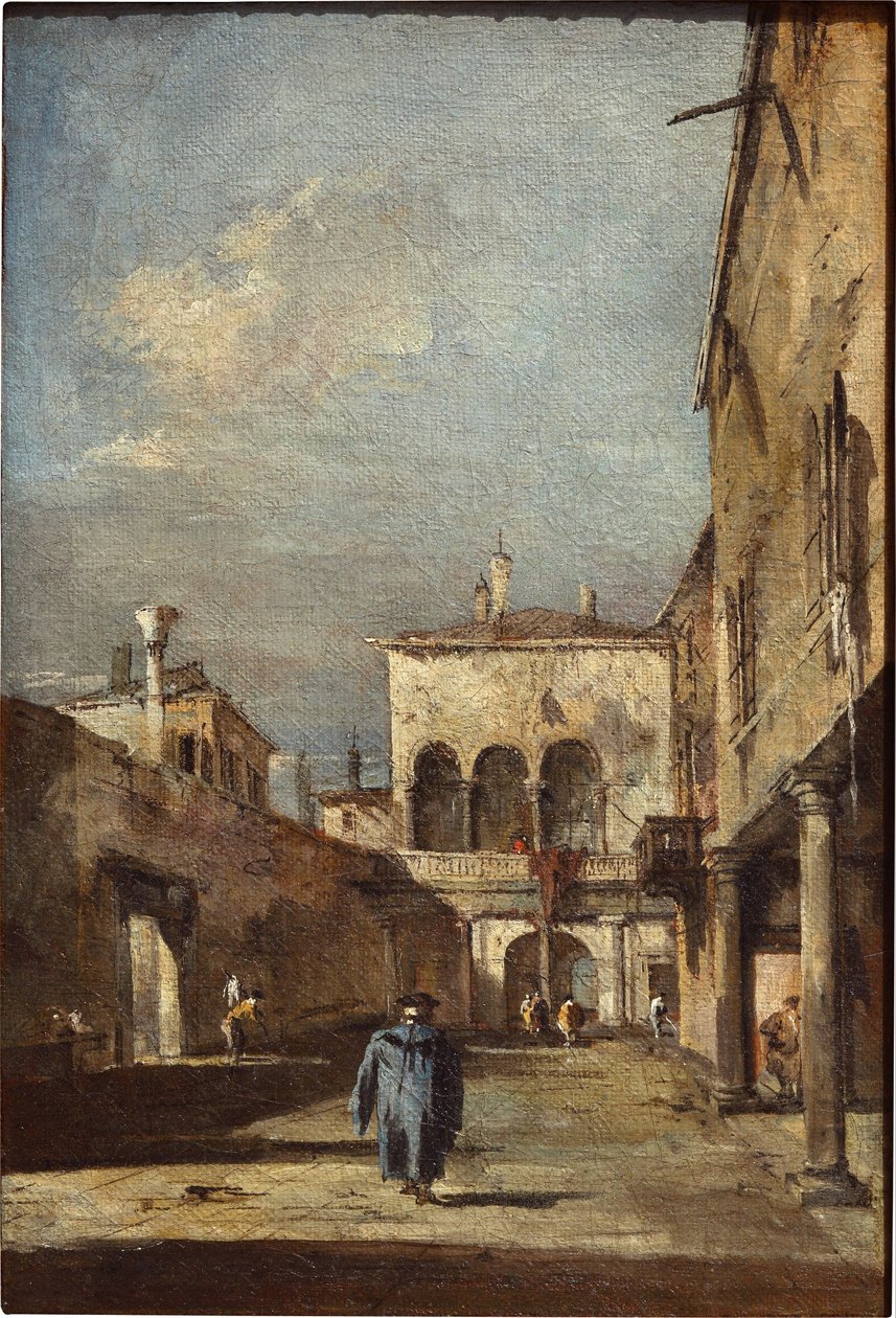 Architectural Fantasy with a Courtyard by Francesco Guardi