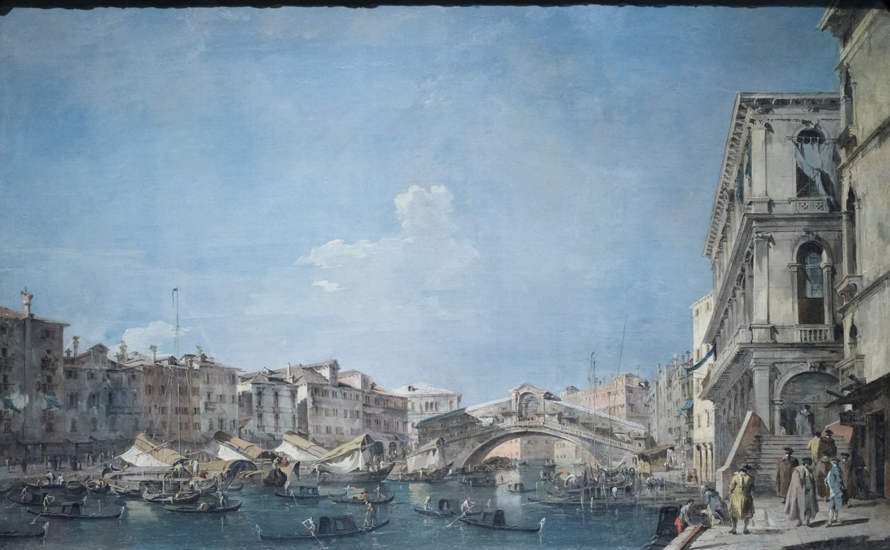 Canal Grande at the Rialto Bridge by Francesco Guardi