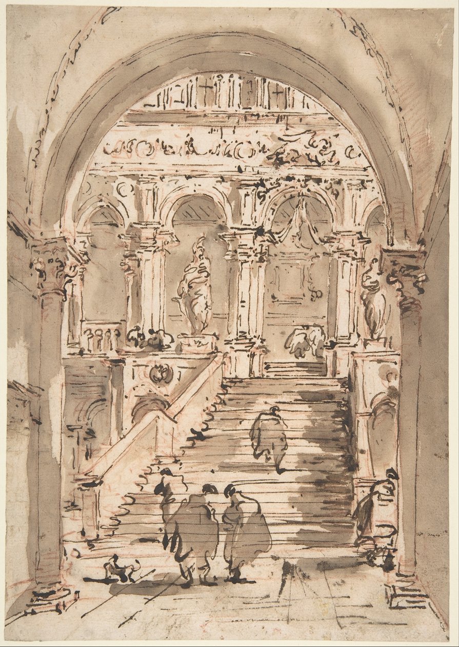 The Staircase of the Giants, Ducal Palace, Venice by Francesco Guardi