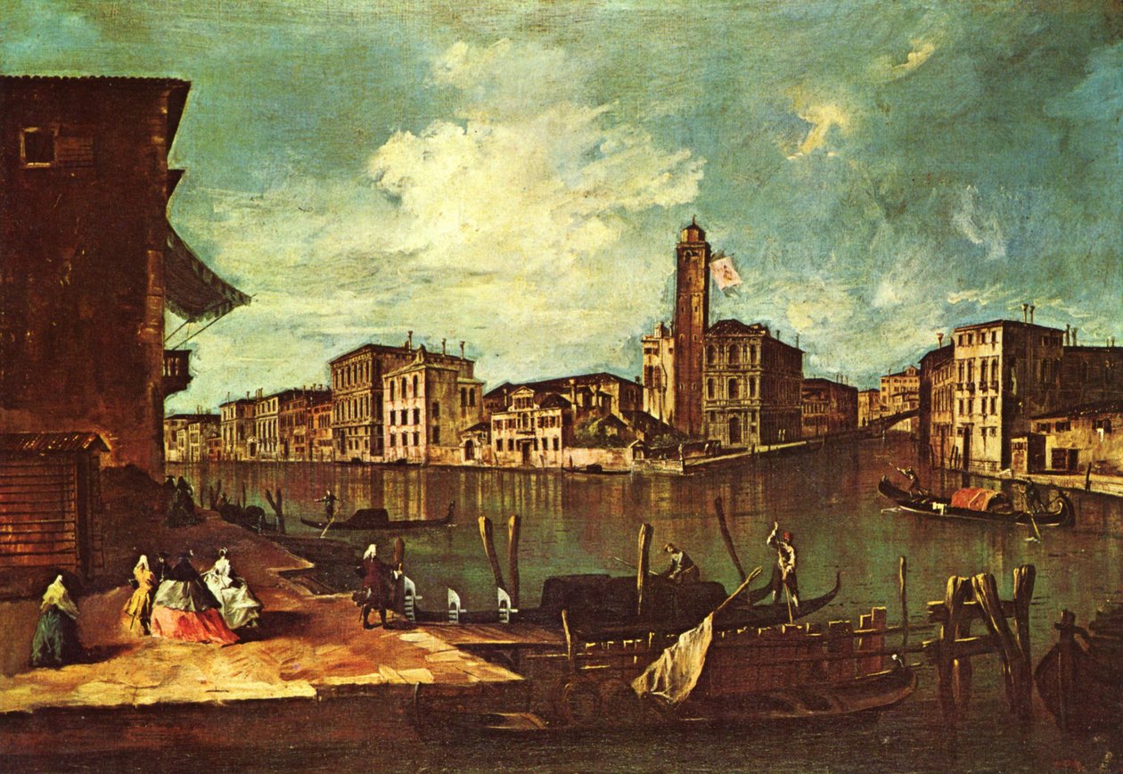 Venice, The Grand Canal with San Geremia, Palazzo Labia, and the Entrance to the Cannaregio by Francesco Guardi