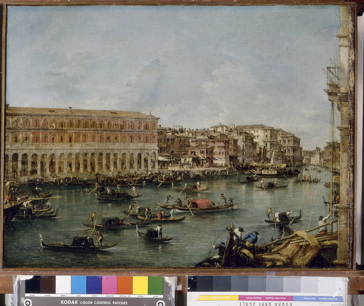 View of the Grand Canal with the Fabbriche Nuove di Rialto by Francesco Guardi